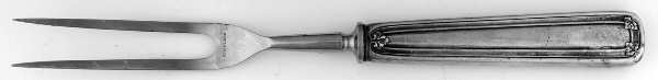 St. Dunstan (Sterling, 1909, No Monograms) Large Stainless-Prong Roast Carving Fork