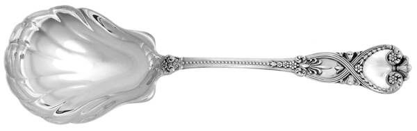 St. James (Sterling, 1898, No Monograms) Berry-Casserole Spoon with Fluted Bowl