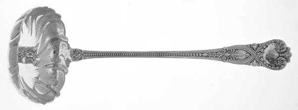 St. James (Sterling, 1898, No Monograms) Solid Oyster Ladle with Fluted Bowl
