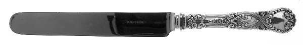 St. James (Sterling, 1898, No Monograms) Blunt Hollow Knife with Bolster