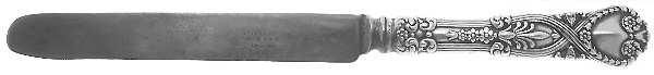 St. James (Sterling, 1898, No Monograms) Blunt Hollow Table Knife with Bolster