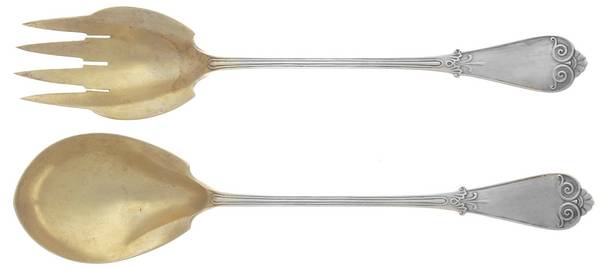 Tiffany (Sterling, 1869) Solid Oversized Serving Salad Set