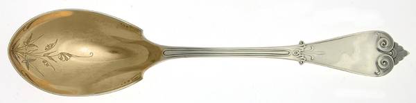 Tiffany (Sterling, 1869) Bright Cut Preserve Spoon