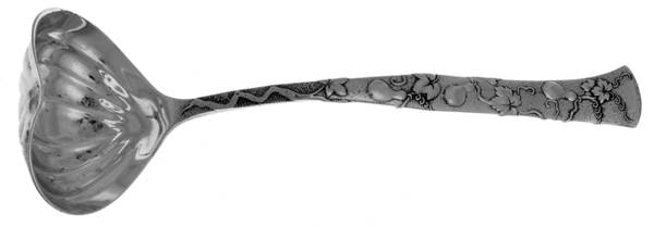 Vine-Multi Motif (Sterling, 1872) Gravy Ladle with Heart Shape Bowl