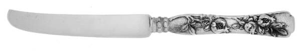 Vine-Multi Motif (Sterling, 1872) Solid Dessert/Tea Knife