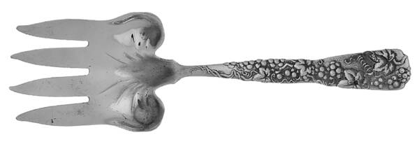 Vine-Multi Motif (Sterling, 1872) Large Solid Fish Serving Fork