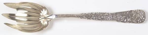 Vine-Multi Motif (Sterling, 1872) Solid Salad Serving Fork