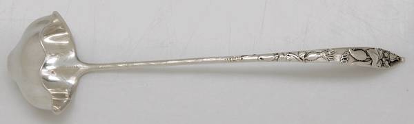 Vine-Multi Motif (Sterling, 1872) Long Flower Blossom Cream Ladle