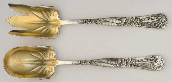 Vine-Multi Motif (Sterling, 1872) (2 Pc) Solid Salad Set