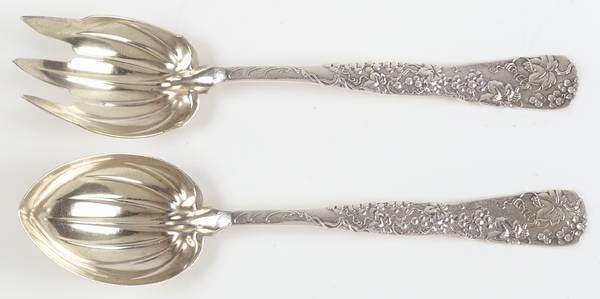 Vine-Multi Motif (Sterling, 1872) (2 Pc) Solid Salad Set