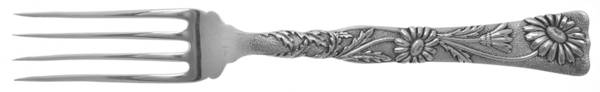 Vine-Multi Motif (Sterling, 1872) Solid Variant Dessert/Luncheon Fork