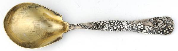 Vine-Multi Motif (Sterling, 1872) Solid Ice Cream Serving Spoon