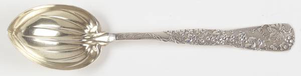 Vine-Multi Motif (Sterling, 1872) Solid Salad Serving Spoon