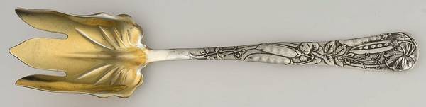 Vine-Multi Motif (Sterling, 1872) Solid Salad Serving Fork