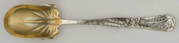 Vine-Multi Motif (Sterling, 1872) Solid Salad Serving Spoon