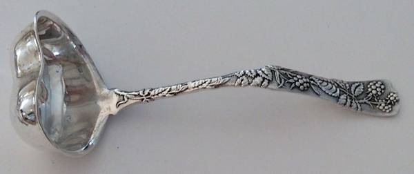 Vine-Multi Motif (Sterling, 1872) Gravy Ladle with Heart Shape Bowl