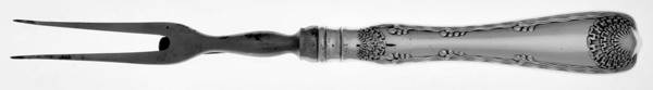 Wave Edge (Sterling, 1884) Large Stainless-Prong Roast Carving Fork
