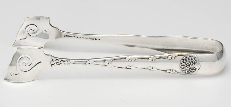 Wave Edge (Sterling, 1884) Solid Individual Asparagus Tongs