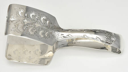 Wave Edge (Sterling, 1884) Solid Piece Aspragus Tongs