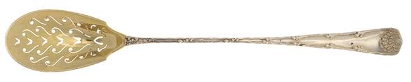 Wave Edge (Sterling, 1884) Pierced Bowl Long Handle Olive Spoon