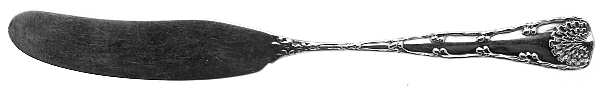 Wave Edge (Sterling, 1884) Large Flat Handle Butter Spreader