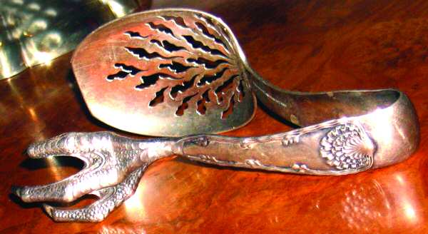 Wave Edge (Sterling, 1884) Small Ice Serving Tongs