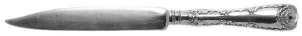Wave Edge (Sterling, 1884) Orange Knife Hollow Handle Sterling Blade