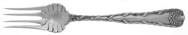 Wave Edge (Sterling, 1884) Medium Solid Cold Meat Serving Fork