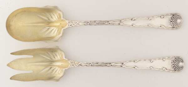 Wave Edge (Sterling, 1884) Solid Oversized Serving Salad Set
