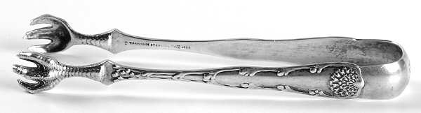 Wave Edge (Sterling, 1884) Small Sugar Tongs W/Claw Tips