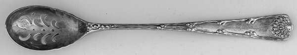 Wave Edge (Sterling, 1884) Pierced Bowl Short Handle Olive Spoon