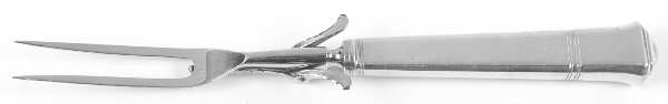 Windham (Sterling, 1923, No Monograms) Small Steak Carving Fork with Stainless Prongs
