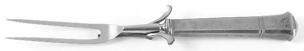 Windham (Sterling, 1923, No Monograms) Large Stainless-Prong Roast Carving Fork