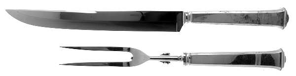 Windham (Sterling, 1923, No Monograms) Large 2-Piece Roast Carving Set w/Stainless Blade