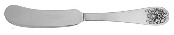 Basket-of-Flowers (Sterling, 1940) Flat Handle Butter Spreader