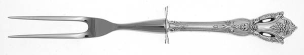 Beauvoir (Sterling, 1967) Small Steak Carving Fork with Stainless Prongs
