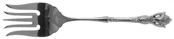 Beauvoir (Sterling, 1967) Large Stainless-Tine Cold Meat Serving Fork