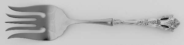 Beauvoir (Sterling, 1967) Large Stainless-Tine Cold Meat Serving Fork