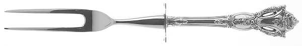 Beauvoir (Sterling, 1967) Small Steak Carving Fork with Stainless Prongs
