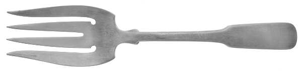 Colonial Fiddle (Sterling, 1925-1974) Medium Solid Cold Meat Serving Fork