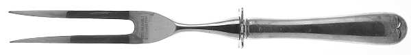Feather Edge (Sterling, 1938, Small Steak Carving Fork with Stainless Prongs