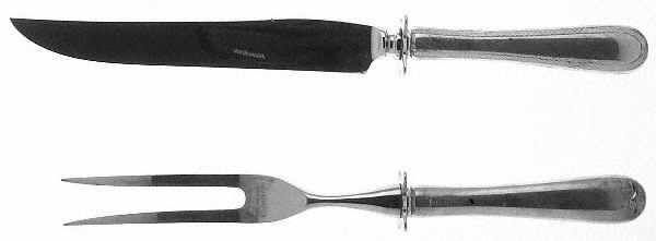 Feather Edge (Sterling, 1938, Small 2-Piece Steak Carving Set w/Stainless Blade