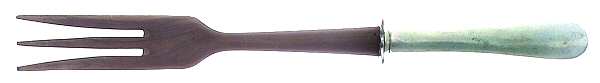 Hannah Hull (Sterling, 1927-1974) Salad Serving Fork Wooden Prongs
