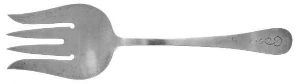 Hannah Hull (Sterling, 1927-1974) Solid Salad Serving Fork