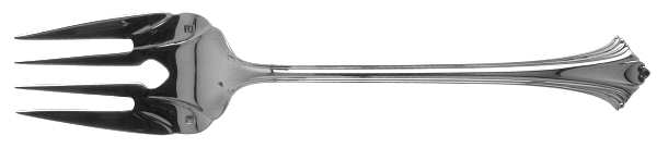 Luzon (Sterling) Large Solid Cold Meat Serving Fork