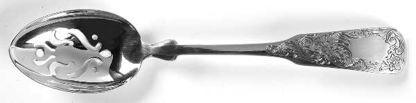 1690-Engraved (Sterling, 1980) Pierced Tablespoon (Serving Spoon)