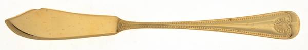 Abbey Shell (Gold Electroplate) Flat Handle Master Butter Knife