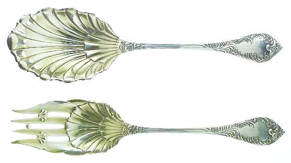 Albany (Sterling, 1890) (2 Pc) Solid Salad Set