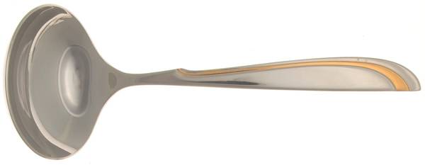 Alta (Stainless-Gold Accent) Solid Gravy Ladle
