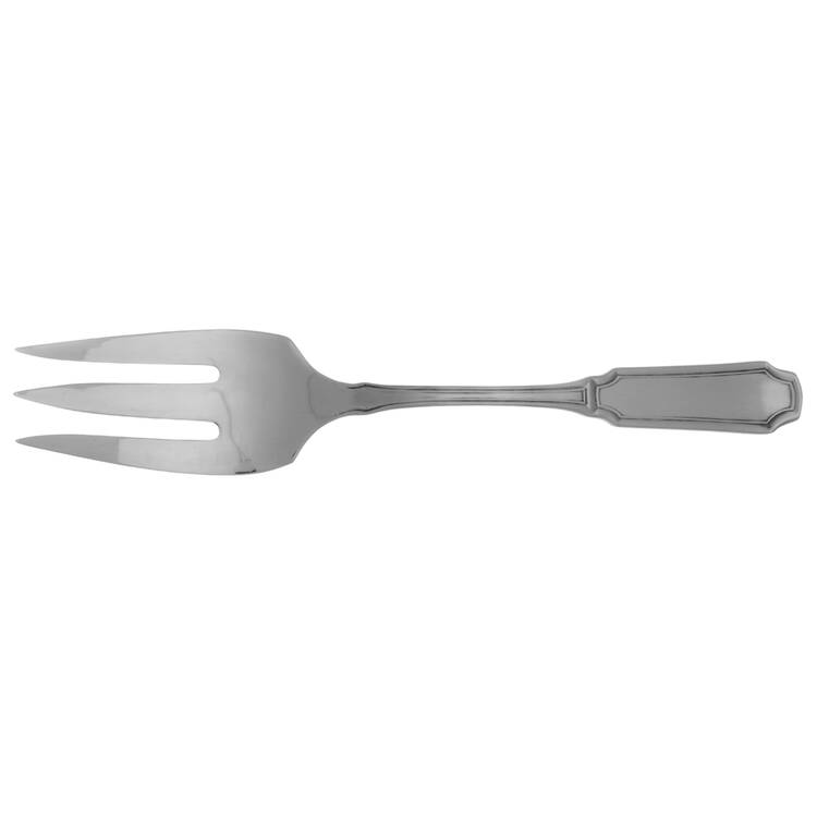 Antique Panel (Stainless) Large Solid Cold Meat Serving Fork